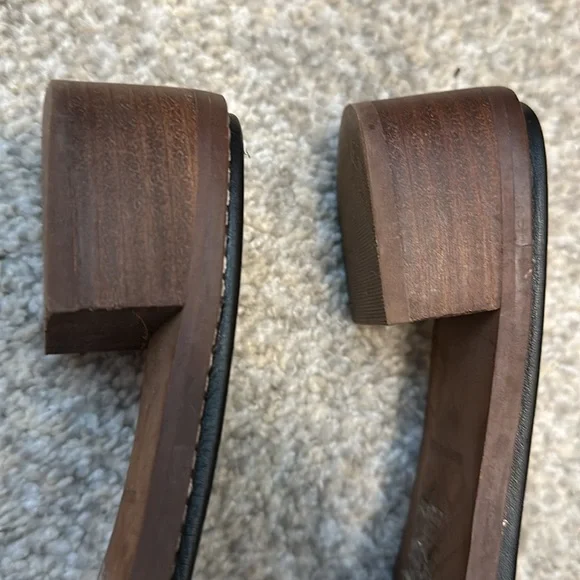 Madewell black leather open toe 1 1/2” block heel sandal, Size 8 - Picture 3 of 3